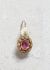 Vintage Fine Jewelry Antique 18k Gold & Pink Stone Mono Earring - 1