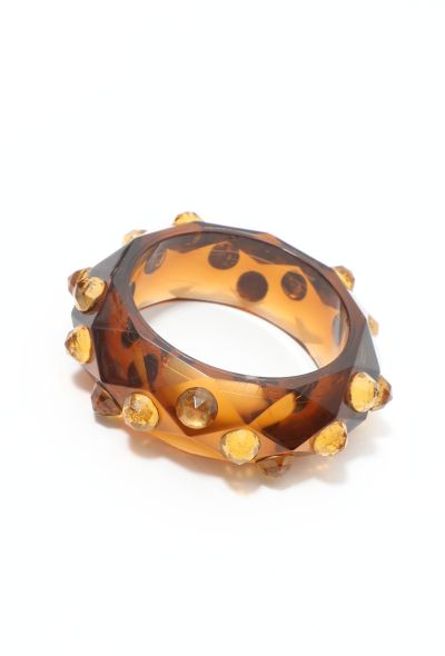 Exquisite Vintage 70s Studded Lucite Bracelet - 1 Exquisite Vintage 70s Studded Lucite Bracelet - 1