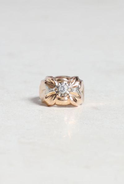 Vintage Fine Jewelry 18k Gold and Diamond Ring - 1 Vintage Fine Jewelry 18k Gold and Diamond Ring - 1