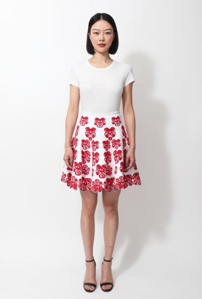 Alaïa S/S 2017 Floral Textured Skirt - 1 Alaïa S/S 2017 Floral Textured Skirt - 1